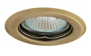 OPRAWA HALOGENOWA OKRĄGŁA STAŁA ARGUS CT2114-BR/M STARE ZŁOTO 324 KANLUX 