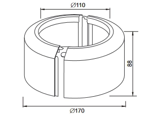 ROZETA WC 110 DZIELONA B511 PREVEX