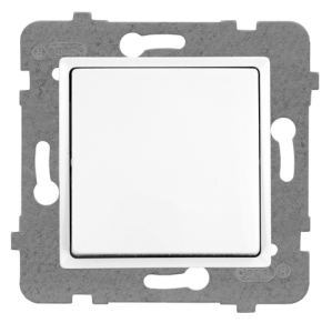 ŁĄCZNIK POJEDYNCZY BIAŁY BEZ RAMKI ROSA ŁP-1QM.BI POLAMRK