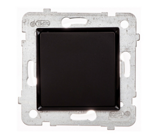 ŁĄCZNIK POJEDYNCZY CZARNY MAT BEZ RAMKI ROSA ŁP-1Q/M POLMARK