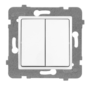 ŁĄCZNIK PODWÓJNY BIAŁY BEZ RAMKI ROSA ŁP-2Q/M.BI POLMARK