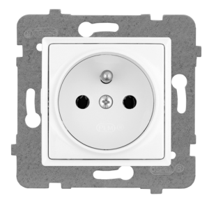 GNIAZDO POJEDYNCZE Z/U BIAŁE BEZ RAMKI ROSA GP-1QZ/M.BI POLMARK