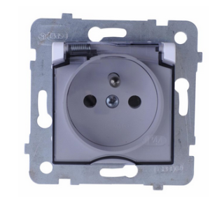 GNIAZDO POJEDYNCZE HERMETYCZNE Z/U BIAŁE BEZ RAMKI ROSA GPH-1QZ/M.BI POLAMRK