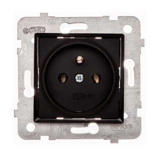 GNIAZDO POJEDYNCZE Z/U CZARNY MAT BEZ RAMKI ROSA GP-1QZ/M.CZ POLAMRK