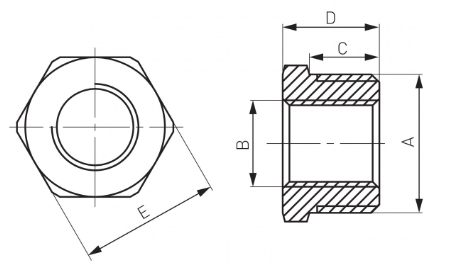 REDUKCJA MOSIĘŻNA 1"-1/2" R12Z FERRO