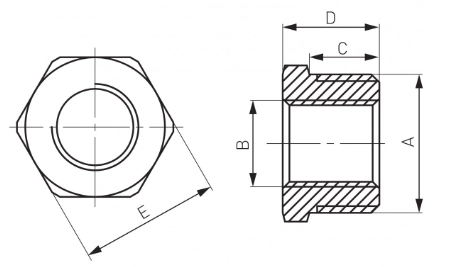 REDUKCJA MOSIĘŻNA 1"-1/2" R12Z FERRO