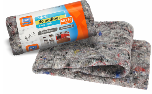 ŚCIERKA DO PODŁOGI SZARA 60X70CM RAVI