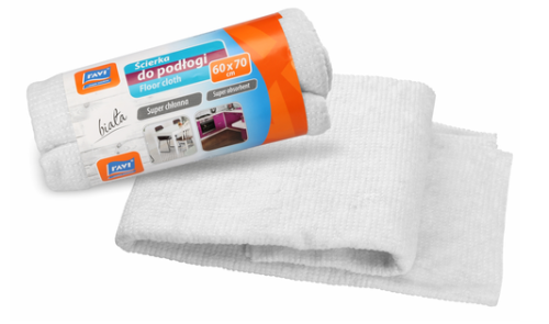 ŚCIERKA DO PODŁOGI BIAŁA 60X70CM RAVI