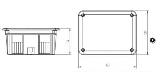 PUSZKA INSTALACYJNA INSTALL-BOX 144X104X74 0263-01 1011104 ELEKTRO-PLAST