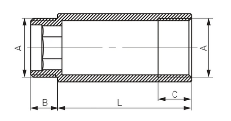 PRZEDŁUŻKA CHROMOWANA 3/4* 20MM P120C FERRO