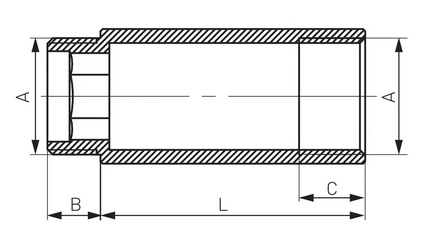 PRZEDŁUŻKA CHROM 1/2* 5OMM P50C FERRO