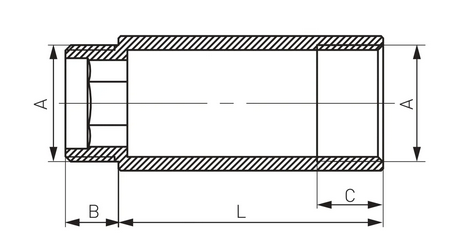 PRZEDŁUŻKA CHROM 1/2* 15MM P15C FERRO