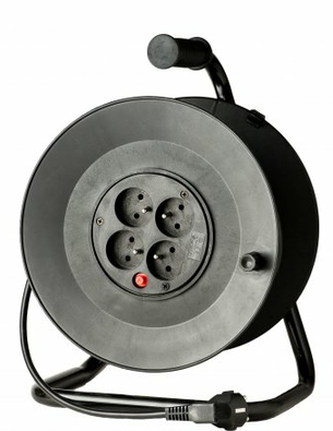 PRZEDŁUŻACZ BĘBNOWY 4-GNIAZDOWY Z ZABEZPIECZENIEM TERMICZNYM 40MB 3X1,5 OMY POLMARK