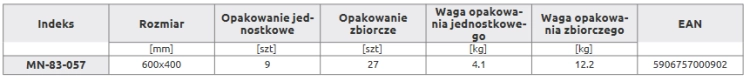 KĄTOWNIK CIESIELSKI 400X600MM MN-83-057 MODECO