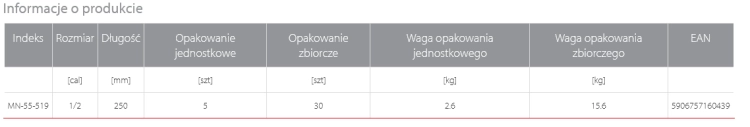 KLUCZ GRZECHOTKA 1/2" 48 ZĘBY MN-55-519 MODECO