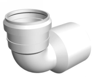 KOLANO KANALIZACYJNE REDUKCYJNE 50/32 BIAŁE AKCES