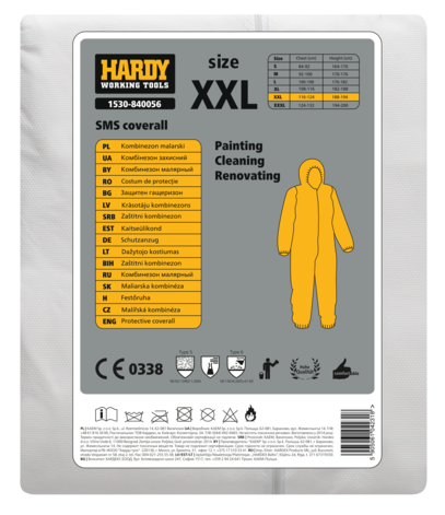 KOMBINEZON ROBOCZY BIAŁY MALARSKI "L" HARDY