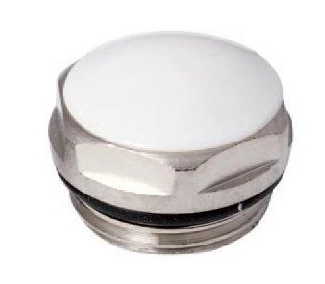 KOREK DO GRZEJNIKA PŁYTOWEGO 1/2 Z USZCZELKĄ KOR.15CH CHROM HYDROLAND