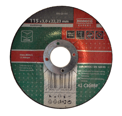 TARCZA DO CIĘCIA BETONU 125X3X22 MODECO