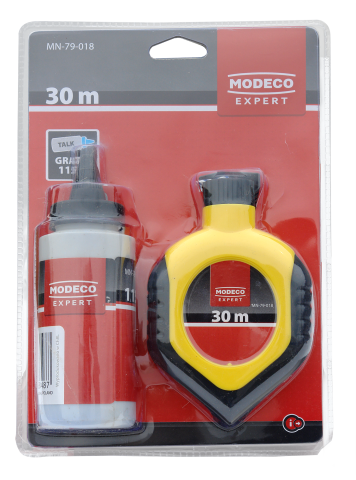SZNUR MURARSKI 30M Z DOZOWNIKIEM Z NIEBIESKIM TALKIEM 150ML MODECO