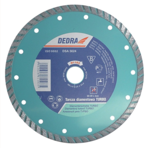 TARCZA DIAMENTOWA TURBO 115MM H1100 DEDRA